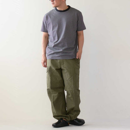 Handvaerk [ハンドバーク] M 60/2 NEW CREW NECK S/S T-SHIRT BORDER [6540-b] 60/2 クルーネックTシャツ ボーダー [2026SS]