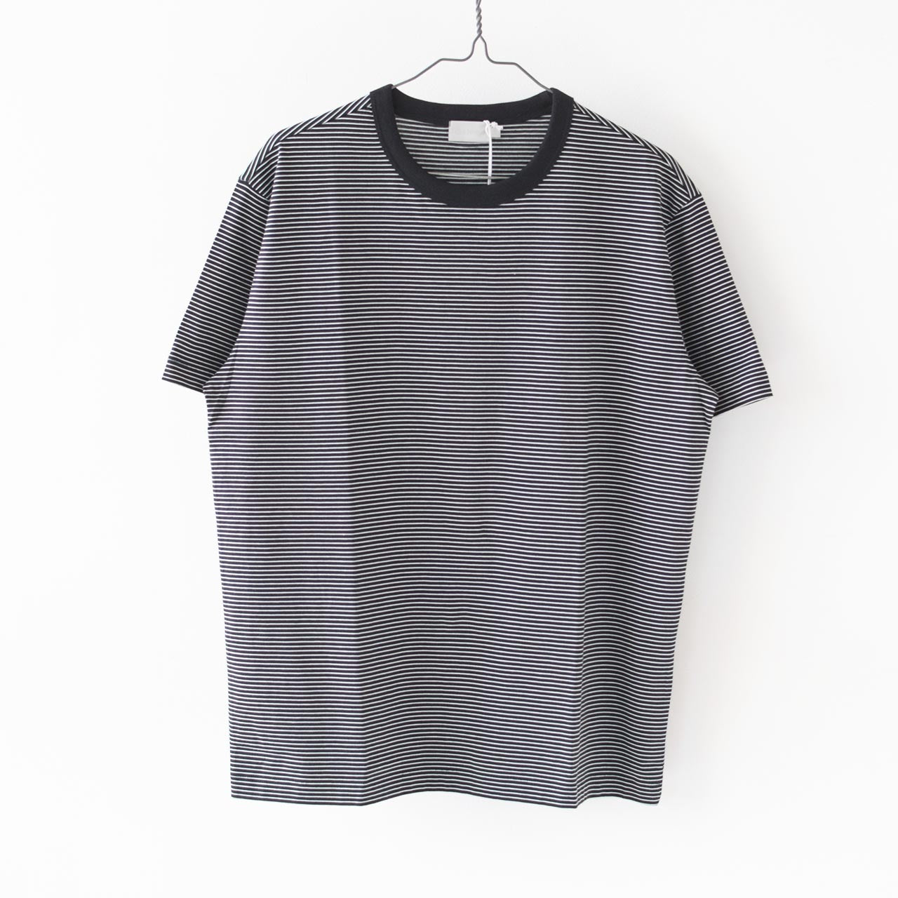 Handvaerk [ハンドバーク] M 60/2 NEW CREW NECK S/S T-SHIRT BORDER [6540] 60/2 クルーネックTシャツ ボーダー [2024SS]