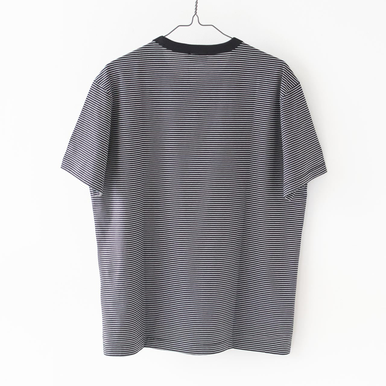 Handvaerk [ハンドバーク] M 60/2 NEW CREW NECK S/S T-SHIRT BORDER [6540] 60/2 クルーネックTシャツ ボーダー [2024SS]