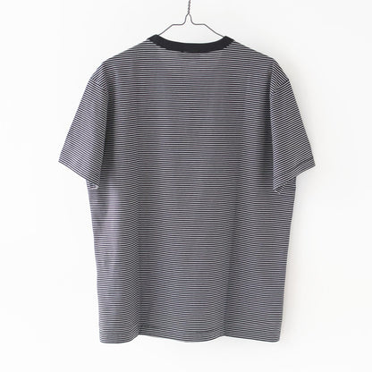 Handvaerk [ハンドバーク] M 60/2 NEW CREW NECK S/S T-SHIRT BORDER [6540-b] 60/2 クルーネックTシャツ ボーダー [2025SS]