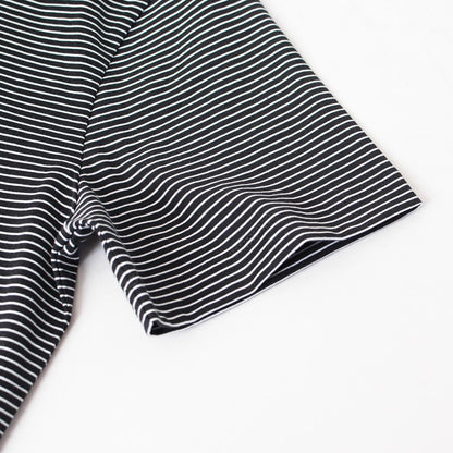 Handvaerk [ハンドバーク] M 60/2 NEW CREW NECK S/S T-SHIRT BORDER [6540-b] 60/2 クルーネックTシャツ ボーダー [2025SS]