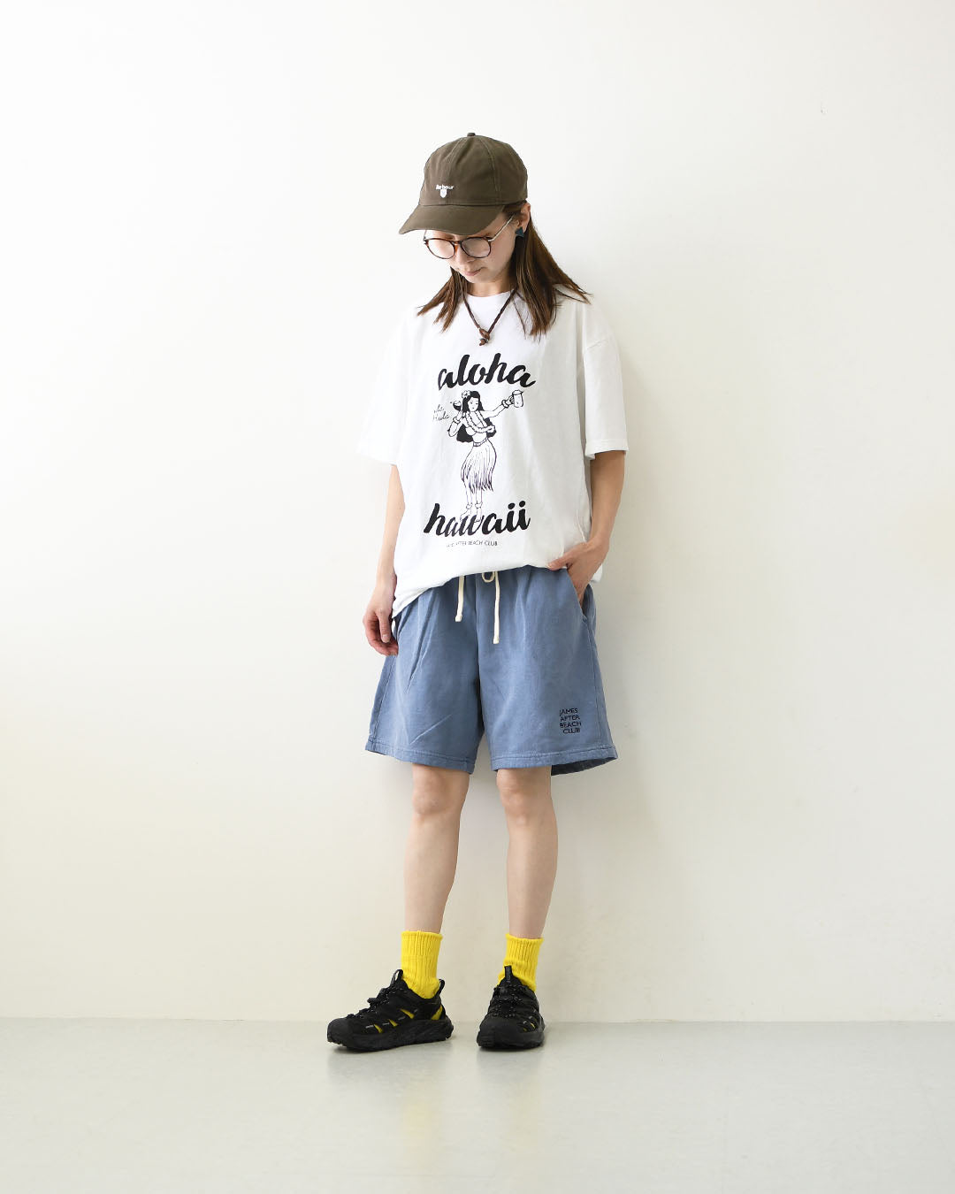 JAMES [ジェームス] Sweat shorts [JHP004]スウェットショーツ・ショートパンツ・ライトウェイト・刺繍・イージーパンツ・ワンポイントロゴ・キャンプ・アウトドア・ルームウェア・MEN'S / LADY'S [2026SS]