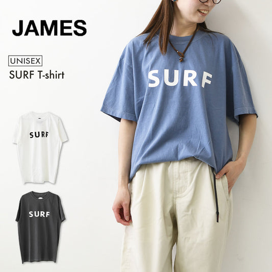 JAMES [ジェームス] SURF T-shirt [JHT099] サーフティーシャツ・ゆったりシルエット・6.1oz USコットン・シンプル・ピグメント染め・MEN'S / LADY'S [2026SS]