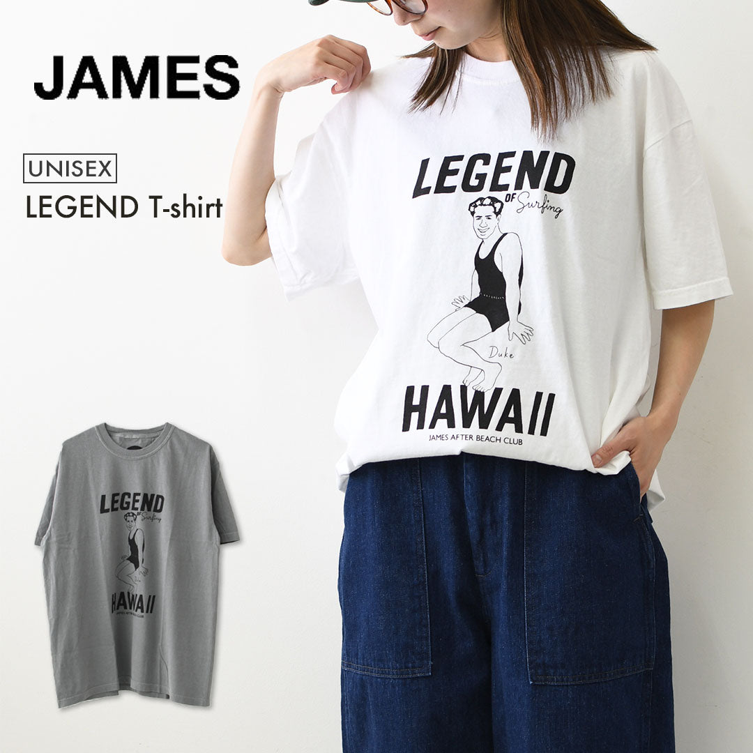 JAMES [ジェームス] LEGEND T-shirt [JHT100] レジェンドティーシャツ・TEEシャツ・綿・コットン・ゆったりシルエット・6.1oz USコットン・シンプル・ピグメント染め・MEN'S / LADY'S [2026SS]