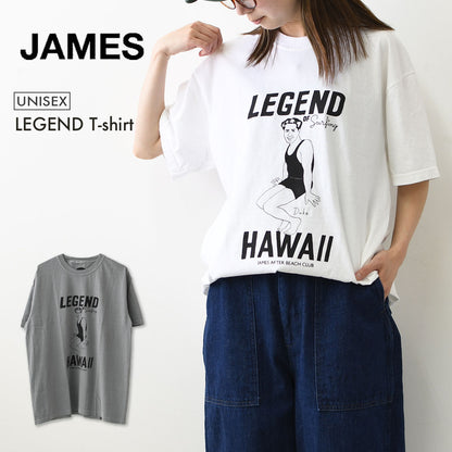 JAMES [ジェームス] LEGEND T-shirt [JHT100] レジェンドティーシャツ・TEEシャツ・綿・コットン・ゆったりシルエット・6.1oz USコットン・シンプル・ピグメント染め・MEN'S / LADY'S [2026SS]