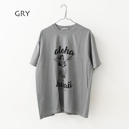 JAMES [ジェームス] HULA GIRL T-shirt [JHT101] フラガールティーシャツ・ゆったりシルエット・6.1oz USコットン・シンプル・ピグメント染め・MEN'S / LADY'S [2026SS]