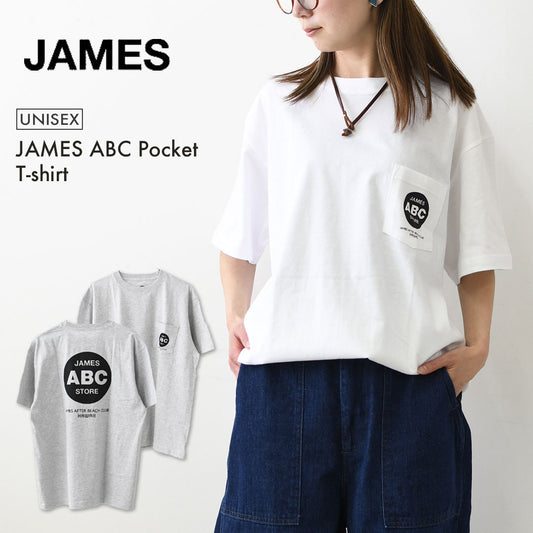 JAMES [ジェームス] JAMES ABC Pocket T-shirt [JHT102] ジェームス エービーシー ポケットTシャツ・ポケットTシャツ・Tシャツ・半袖・バックプリント・プリントシャツ・ロゴTシャツ・LADY'S [2026SS]