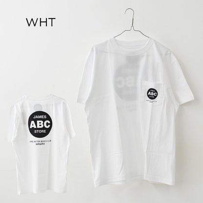 JAMES [ジェームス] JAMES ABC Pocket T-shirt [JHT102] ジェームス エービーシー ポケットTシャツ・ポケットTシャツ・Tシャツ・半袖・バックプリント・プリントシャツ・ロゴTシャツ・LADY'S [2026SS]