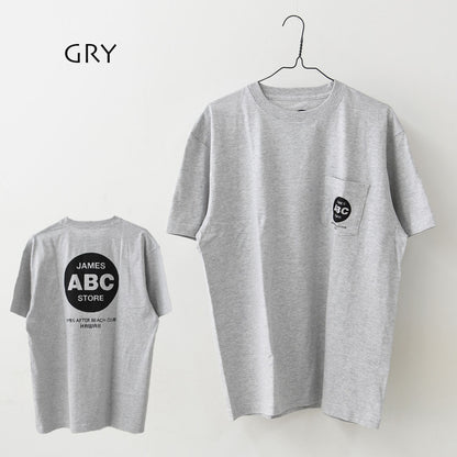 JAMES [ジェームス] JAMES ABC Pocket T-shirt [JHT102] ジェームス エービーシー ポケットTシャツ・ポケットTシャツ・Tシャツ・半袖・バックプリント・プリントシャツ・ロゴTシャツ・LADY'S [2026SS]
