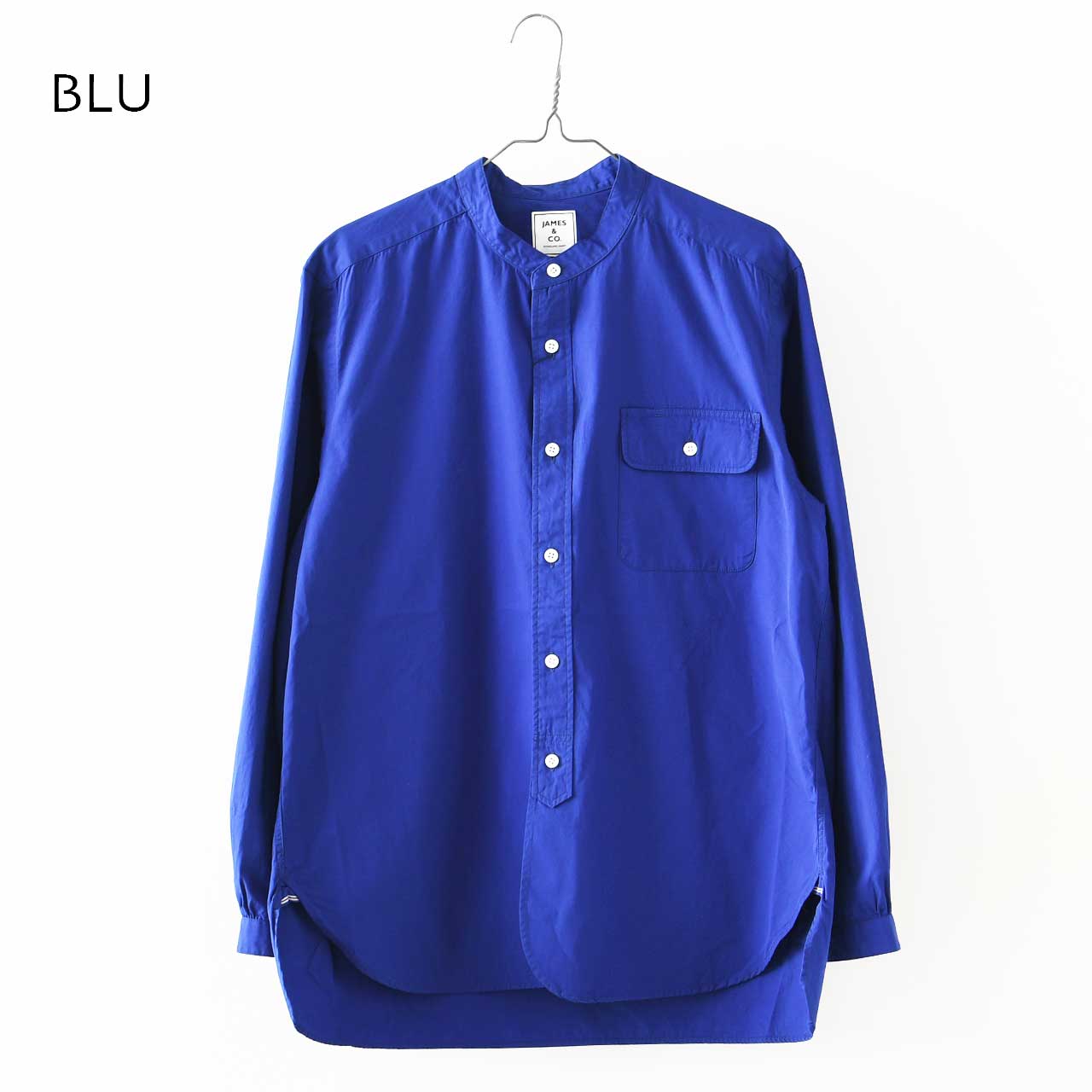 JAMES [ジェームス] Band Collar Long Sleeve Shirt [JS0400] バンドカラーロングスリーブシャツ [2025SS]