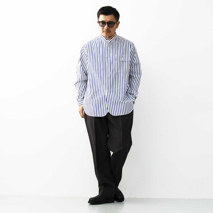 JAMES [ジェームス] Band Collar Long Sleeve Shirt [JS0400] バンドカラーロングスリーブシャツ [2025SS]