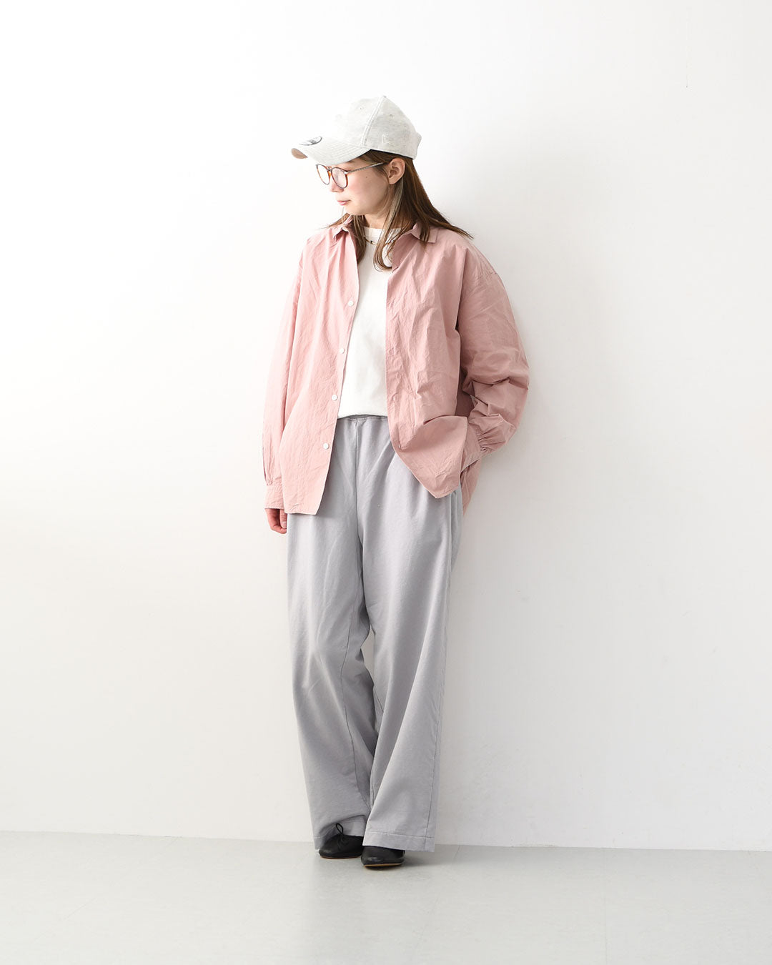 JAMES [ジェームス] Small Collar Big Shirt [JS52301] スモールカラービッグシャツ・ビッグサイズ・オーバーサイズ・ゆったりシルエット・カラーシャツ・シンプル・無地・MEN'S / LADY'S [2026SS]