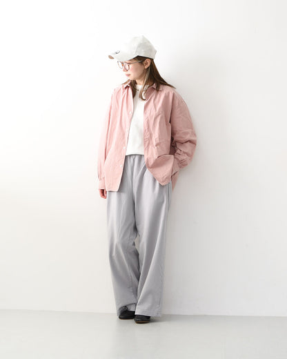 JAMES [ジェームス] Small Collar Big Shirt [JS52301] スモールカラービッグシャツ・ビッグサイズ・オーバーサイズ・ゆったりシルエット・カラーシャツ・シンプル・無地・MEN'S / LADY'S [2026SS]