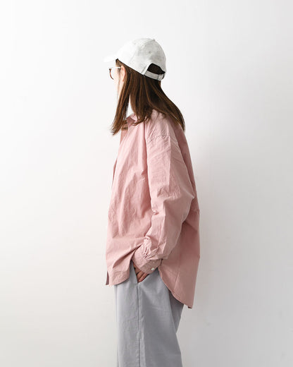 JAMES [ジェームス] Small Collar Big Shirt [JS52301] スモールカラービッグシャツ・ビッグサイズ・オーバーサイズ・ゆったりシルエット・カラーシャツ・シンプル・無地・MEN'S / LADY'S [2026SS]