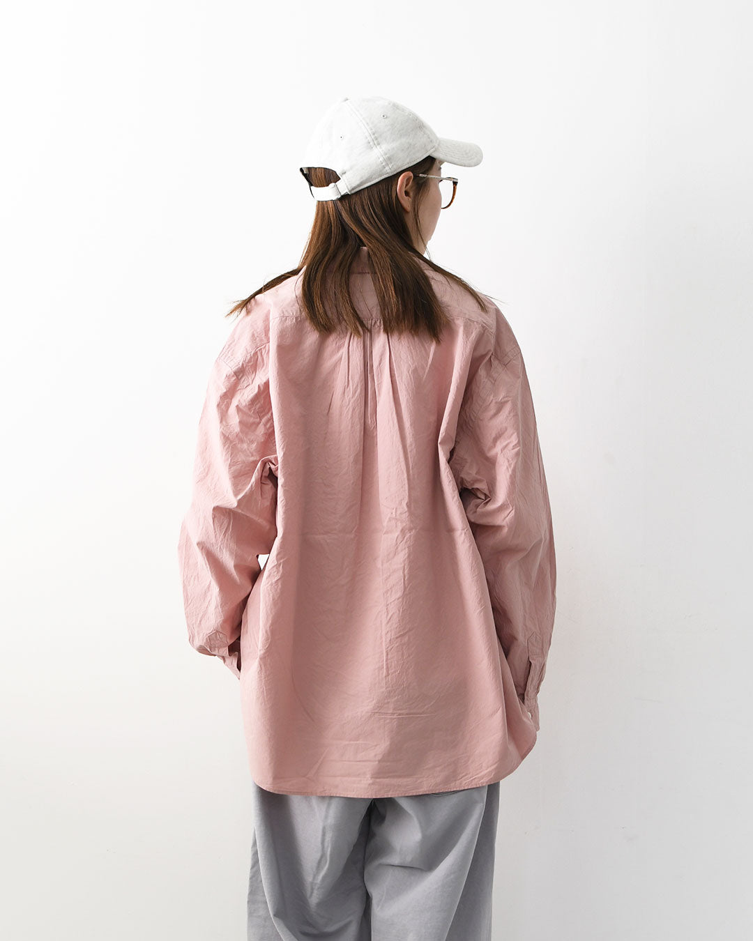 JAMES [ジェームス] Small Collar Big Shirt [JS52301] スモールカラービッグシャツ・ビッグサイズ・オーバーサイズ・ゆったりシルエット・カラーシャツ・シンプル・無地・MEN'S / LADY'S [2026SS]