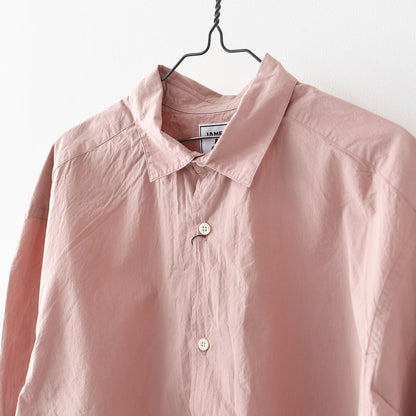 JAMES [ジェームス] Small Collar Big Shirt [JS52301] スモールカラービッグシャツ・ビッグサイズ・オーバーサイズ・ゆったりシルエット・カラーシャツ・シンプル・無地・MEN'S / LADY'S [2026SS]