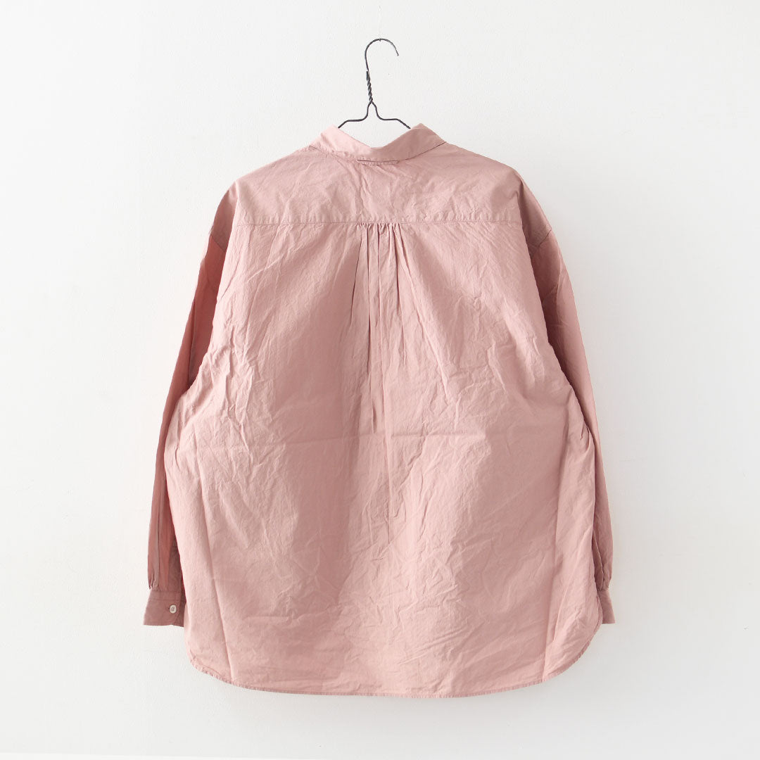 JAMES [ジェームス] Small Collar Big Shirt [JS52301] スモールカラービッグシャツ・ビッグサイズ・オーバーサイズ・ゆったりシルエット・カラーシャツ・シンプル・無地・MEN'S / LADY'S [2026SS]