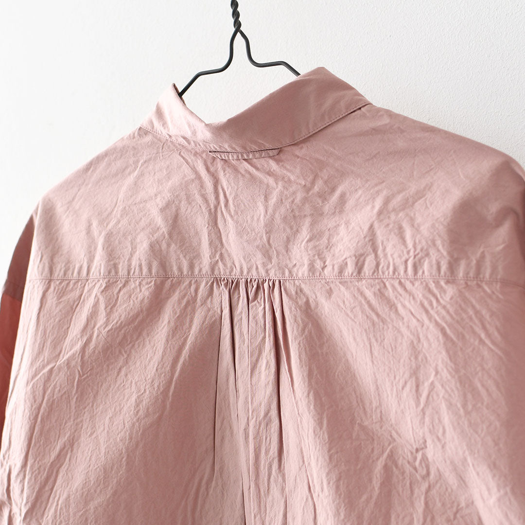 JAMES [ジェームス] Small Collar Big Shirt [JS52301] スモールカラービッグシャツ・ビッグサイズ・オーバーサイズ・ゆったりシルエット・カラーシャツ・シンプル・無地・MEN'S / LADY'S [2026SS]
