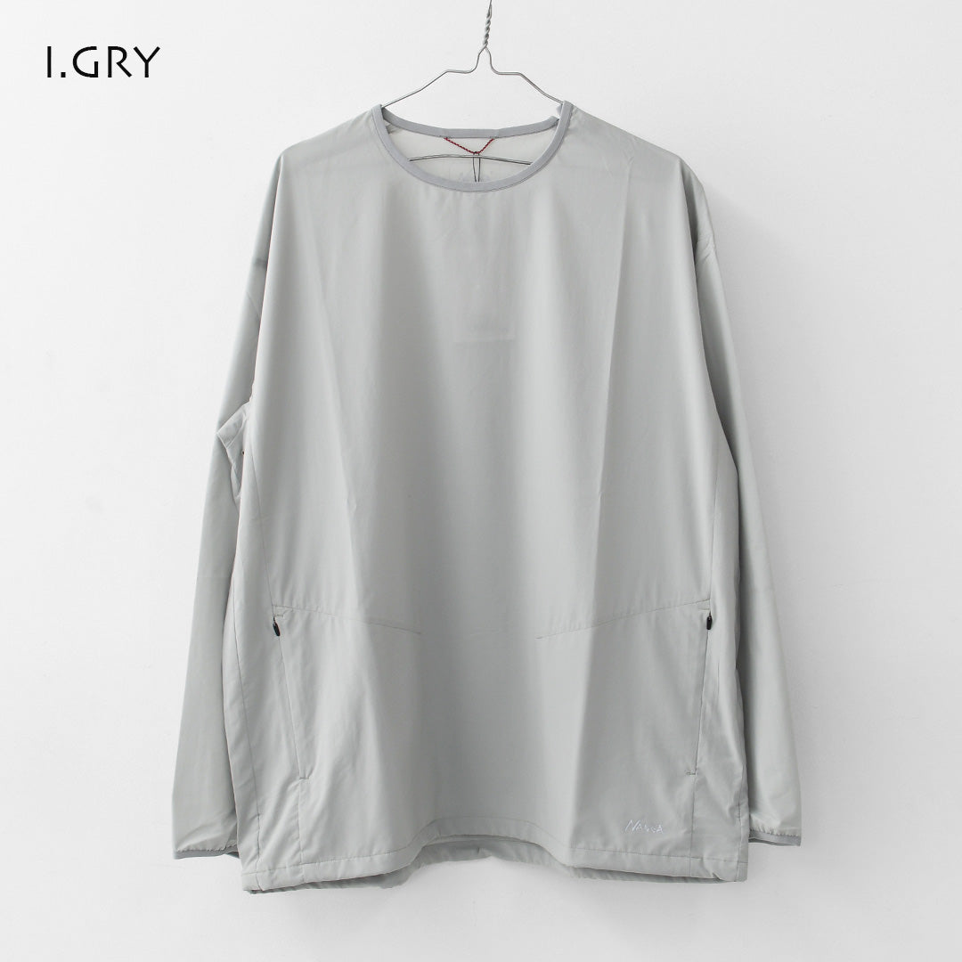 NANGA [ナンガ] PLC EXCURSION L/S TOPS [N2610-1L119A] PLC エクスカーション ロングスリーブ トップス・ロングスリーブ・コンシールファスナー・パッカブル・軽量・UVカット・吸水速乾・旅行・フェス・キャンプ・アウトドア・MEN'S/LADY'S [2026SS]
