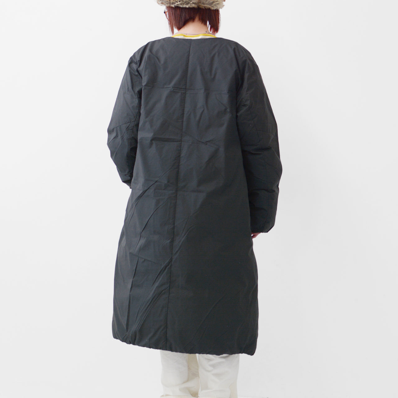 NANGA [ナンガ] NO COLLAR DOWN COAT [ND2442-1C600] ノーカラーダウンコート (ウィメンズ)・ダウンコート・ノーカラー・シンプル・ロング丈・アウター・LADY'S [2025AW]