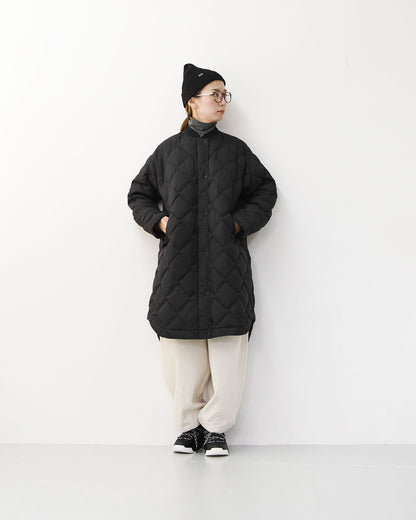 NANGA [ナンガ] RIB COLLAR QUILTED DOWN COAT W [ND2442-1C603] リブカラーキルティッド ダウンコート(ウィメンズ)・ダウンコート・キルトダウンコート・防寒・焚き火・アウトドア・キャンプ・LADY'S [2025AW]