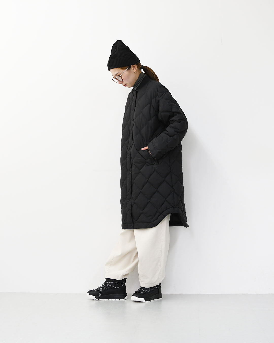 NANGA [ナンガ] RIB COLLAR QUILTED DOWN COAT W [ND2442-1C603] リブカラーキルティッド ダウンコート(ウィメンズ)・ダウンコート・キルトダウンコート・防寒・焚き火・アウトドア・キャンプ・LADY'S [2025AW]