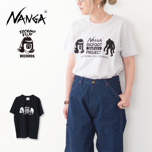 NANGA[ナンガ] NANGA×TACOMA FUJI RECORDS BIGFOOT SURVEY PROJECT LOGO TEE [NW2411-1F650-C] ナンガ×タコマフジレコードビッグフットサーベイプロジェクトロゴティー [2024SS]