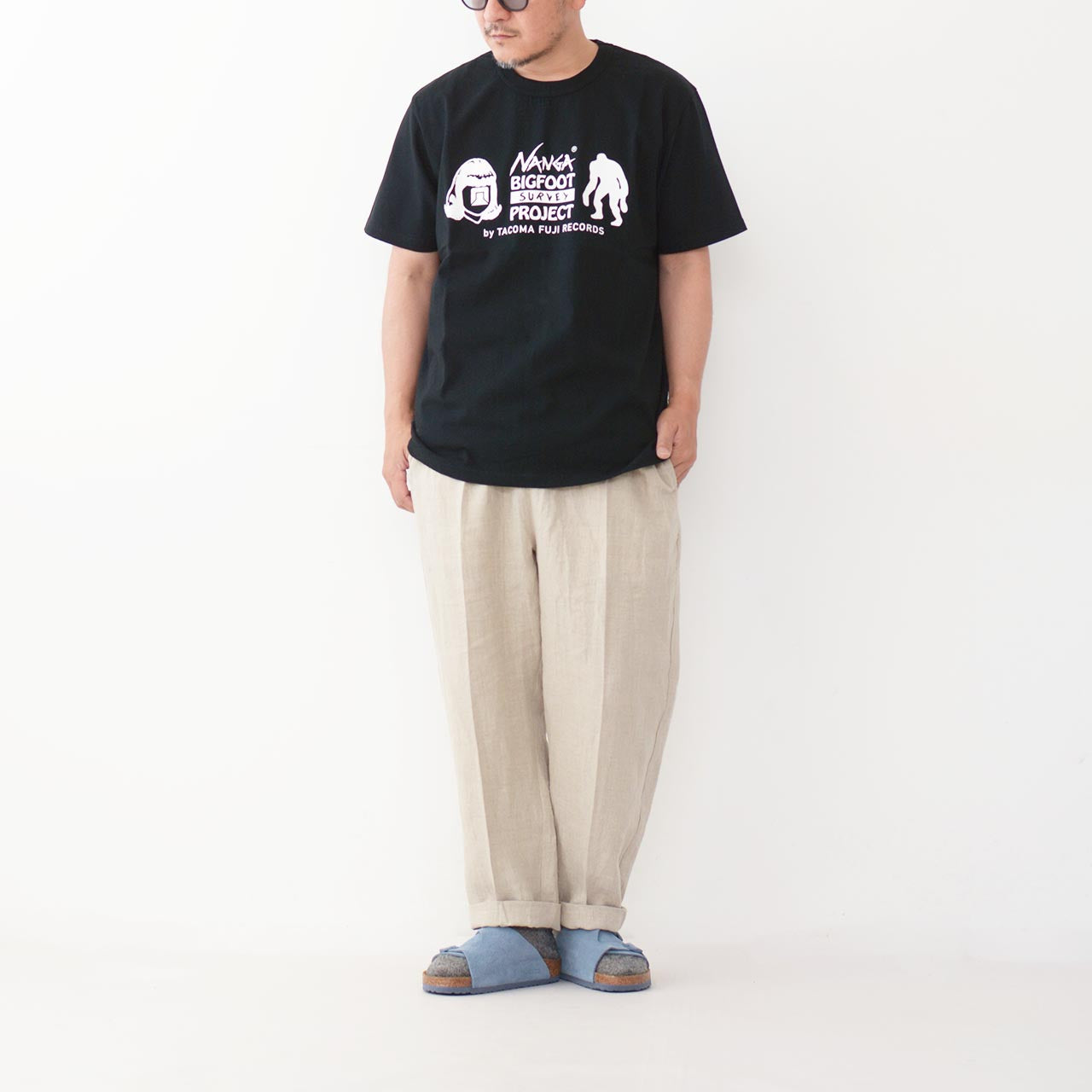 NANGA[ナンガ] NANGA×TACOMA FUJI RECORDS BIGFOOT SURVEY PROJECT LOGO TEE [NW2411-1F650-C] ナンガ×タコマフジレコードビッグフットサーベイプロジェクトロゴティー [2024SS]