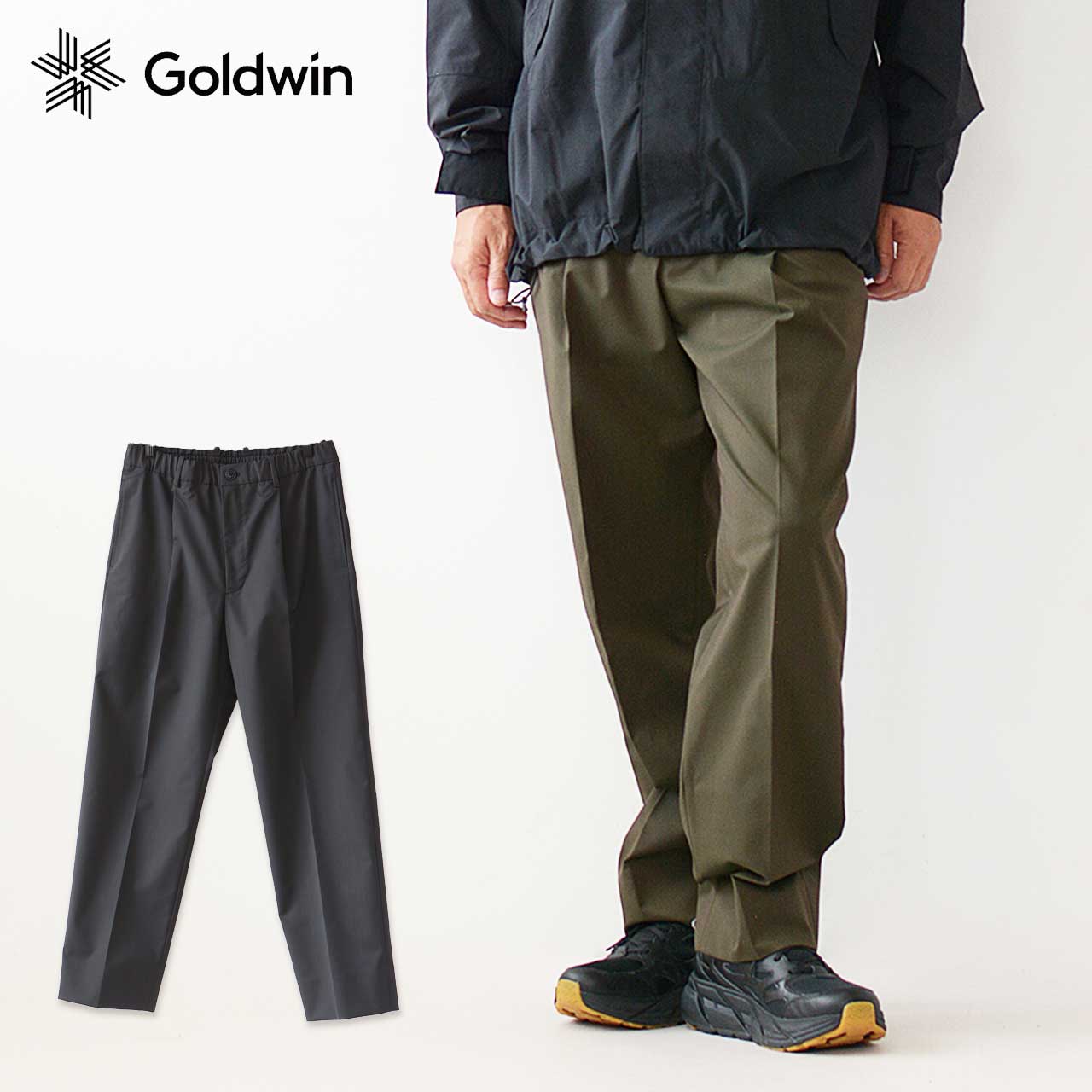 GOLDWIN [ゴールドウィン] WOOLY TWILL ONE TUCK PANTS [GL74351] ウールブレンドツイルワンタックパンツ(ユニセックス)  [2024AW]