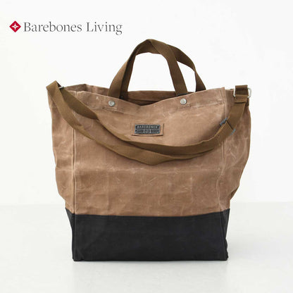 Barebones Living [ベアボーンズリビング] ニーラムオーバーサイズトート [20236003] トートバッグ・マーケットトート・キャンバストート・ワックス加工・丈夫・カーキャンプ・キャンプ・アウトドア・MEN'S / LADY'S [2025AW]
