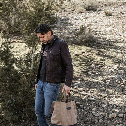 Barebones Living [ベアボーンズリビング] ニーラムオーバーサイズトート [20236003] トートバッグ・マーケットトート・キャンバストート・ワックス加工・丈夫・カーキャンプ・キャンプ・アウトドア・MEN'S / LADY'S [2025AW]