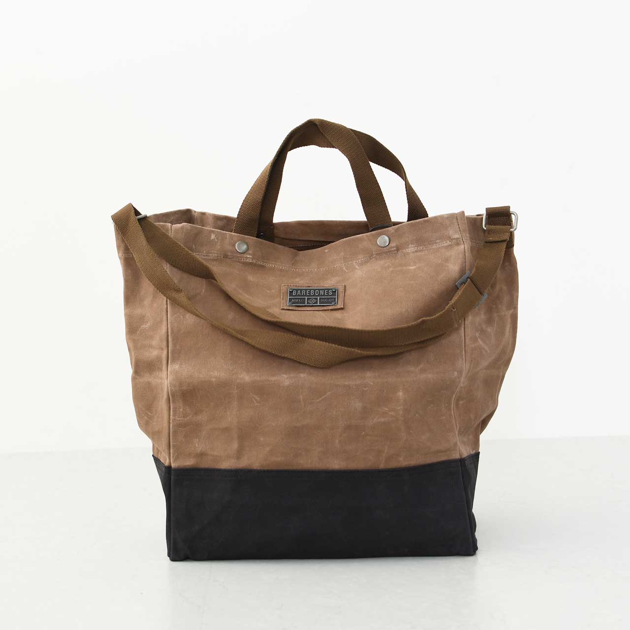 Barebones Living [ベアボーンズリビング] ニーラムオーバーサイズトート [20236003] トートバッグ・マーケットトート・キャンバストート・ワックス加工・丈夫・カーキャンプ・キャンプ・アウトドア・MEN'S / LADY'S [2025AW]