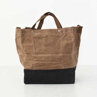 Barebones Living [ベアボーンズリビング] ニーラムオーバーサイズトート [20236003] トートバッグ・マーケットトート・キャンバストート・ワックス加工・丈夫・カーキャンプ・キャンプ・アウトドア・MEN'S / LADY'S [2025AW]