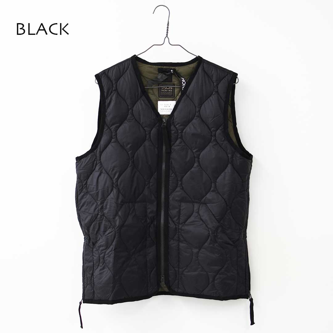 TAION[タイオン] MILITARY CREW NECK BUTTON DOWN VEST [001ALSZML-1] ミリタリー クルーネックボタン ダウンベスト・ダウンベスト・ミリタリー・クルーネック・収納袋付き・コンパクト・ユニセックス・MEN'S / LADY'S [2025AW]
