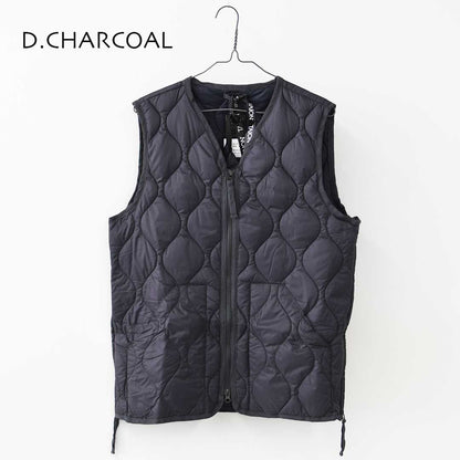 TAION[タイオン] MILITARY CREW NECK BUTTON DOWN VEST [001ALSZML-1] ミリタリー クルーネックボタン ダウンベスト・ダウンベスト・ミリタリー・クルーネック・収納袋付き・コンパクト・ユニセックス・MEN'S / LADY'S [2025AW]