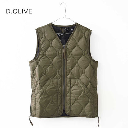 TAION[タイオン] MILITARY CREW NECK BUTTON DOWN VEST [001ALSZML-1] ミリタリー クルーネックボタン ダウンベスト・ダウンベスト・ミリタリー・クルーネック・収納袋付き・コンパクト・ユニセックス・MEN'S / LADY'S [2025AW]