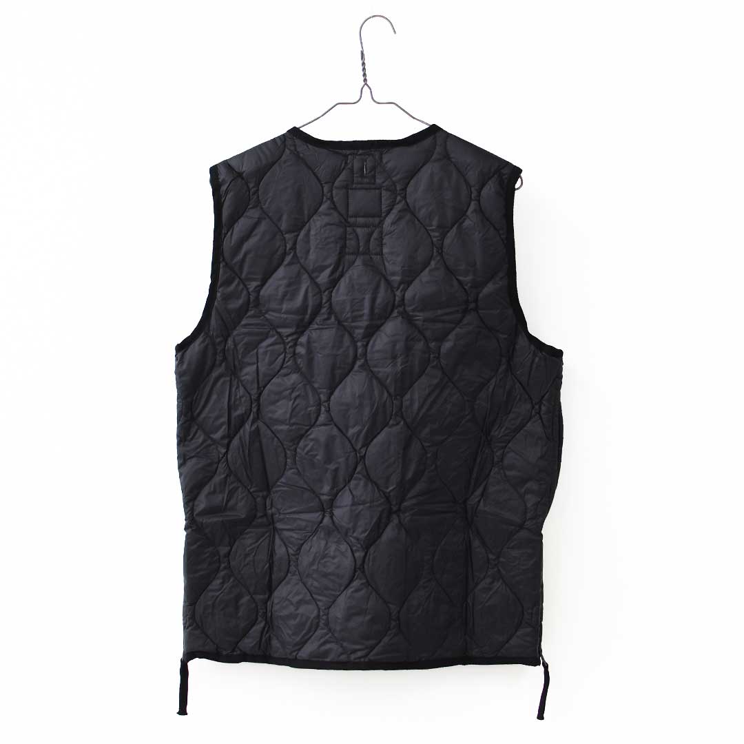 TAION[タイオン] MILITARY CREW NECK BUTTON DOWN VEST [001ALSZML-1] ミリタリー クルーネックボタン ダウンベスト・ダウンベスト・ミリタリー・クルーネック・収納袋付き・コンパクト・ユニセックス・MEN'S / LADY'S [2025AW]