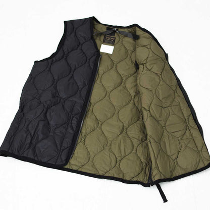TAION[タイオン] MILITARY CREW NECK BUTTON DOWN VEST [001ALSZML-1] ミリタリー クルーネックボタン ダウンベスト・ダウンベスト・ミリタリー・クルーネック・収納袋付き・コンパクト・ユニセックス・MEN'S / LADY'S [2025AW]