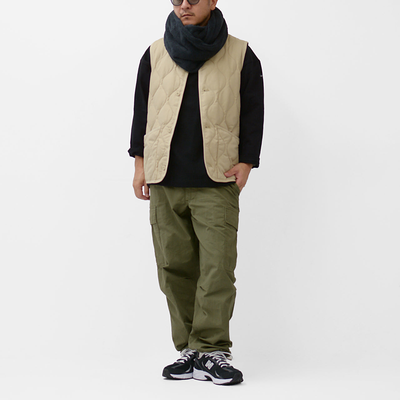 TAION[タイオン] MILITARY V NECK BUTTON DOWN VEST [001BML-1] ミリタリーVネックボタンダウンベスト [2024AW]