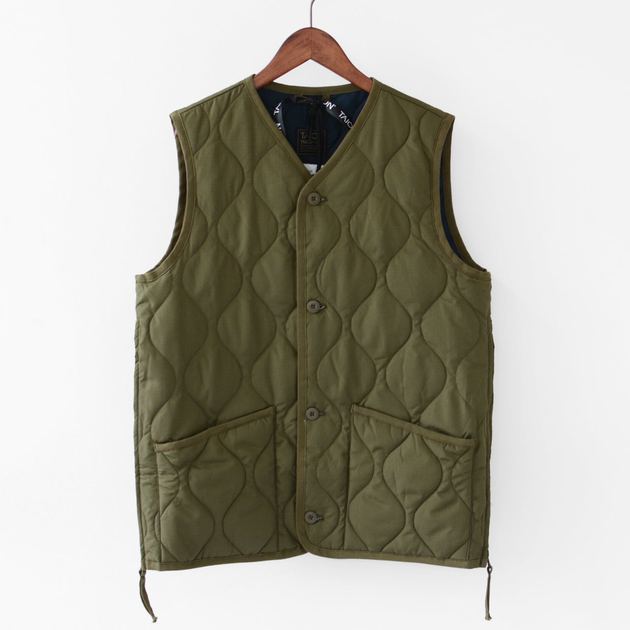 TAION[タイオン] MILITARY V NECK BUTTON DOWN VEST [001BML-1] ミリタリーVネックボタンダウンベスト [2024AW]