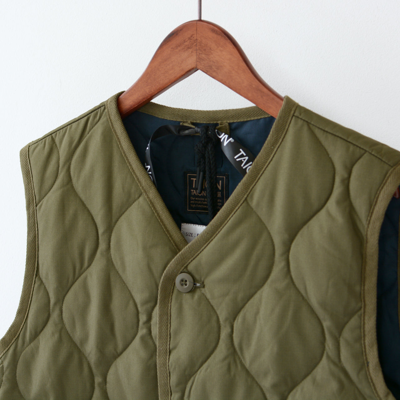 TAION[タイオン] MILITARY V NECK BUTTON DOWN VEST [001BML-1] ミリタリーVネックボタンダウンベスト [2024AW]