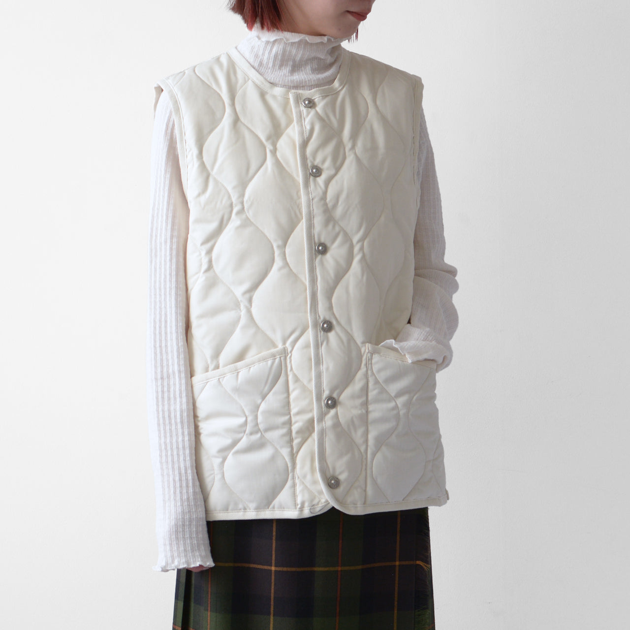 TAION[タイオン] MILITARY CREW NECK BUTTON DOWN VEST [004B2ML-1] ミリタリー クルーネックボタン ダウンベスト [2024AW]