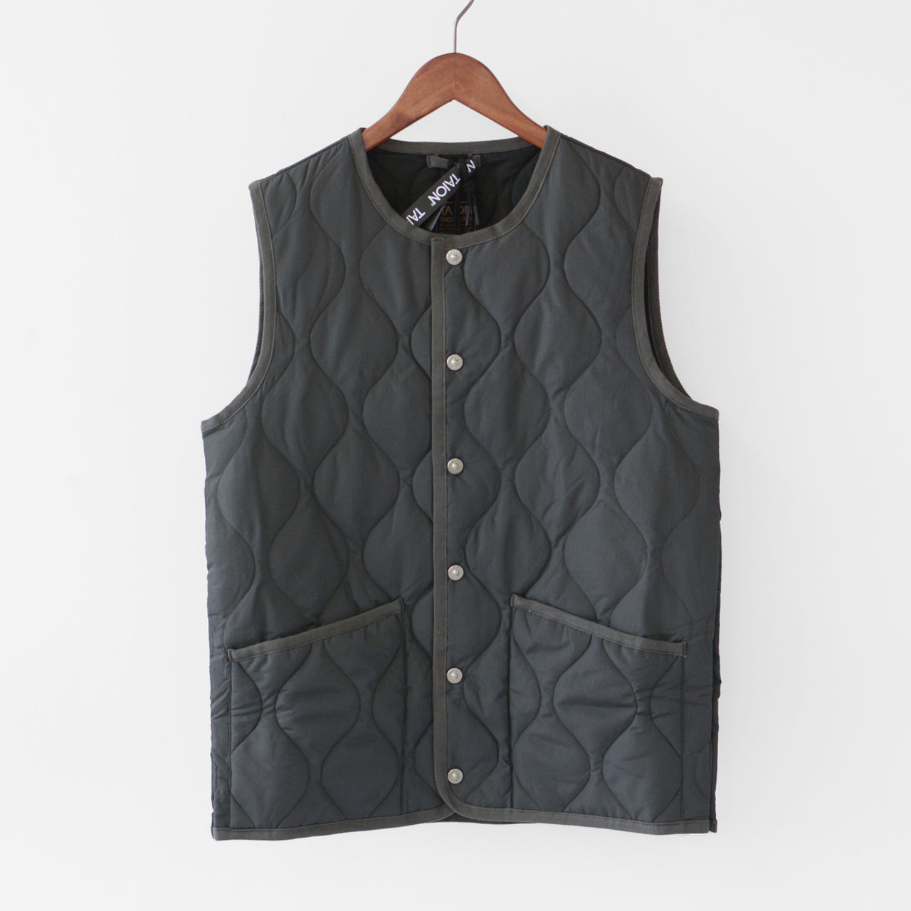 TAION[タイオン] MILITARY CREW NECK BUTTON DOWN VEST [004B2ML-1] ミリタリー クルーネックボタン ダウンベスト [2024AW]