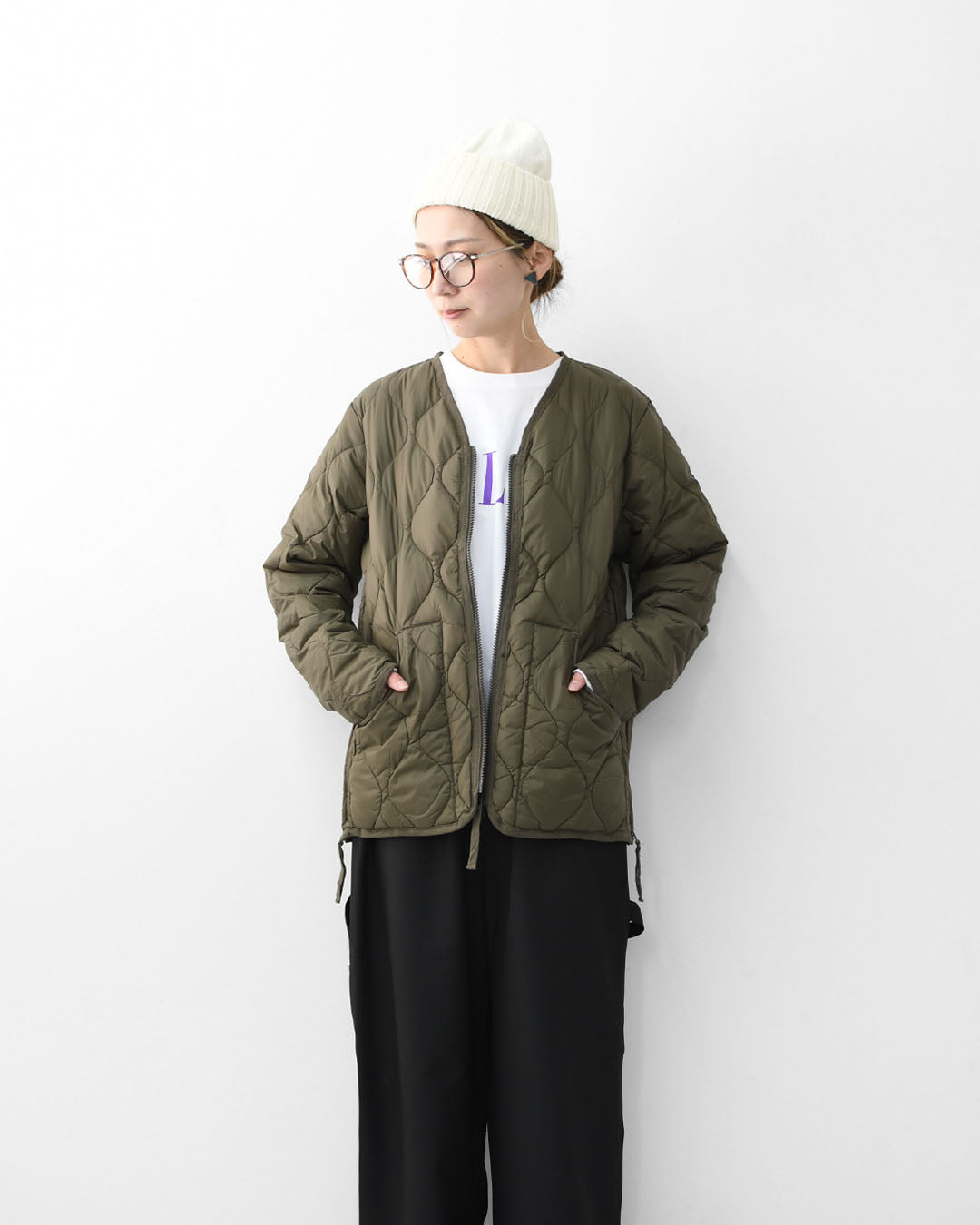 TAION[タイオン] MILITARY V NECK W-ZIP DOWN JKT [101ALSZML-1] ミリタリー VネックWジップ ダウンジャケット・MEN'S / LADY'S [2025AW]