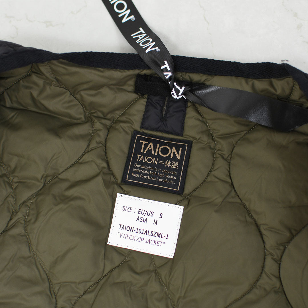 TAION[タイオン] MILITARY V NECK W-ZIP DOWN JKT [101ALSZML-1] ミリタリー VネックWジップ ダウンジャケット・MEN'S / LADY'S [2025AW]
