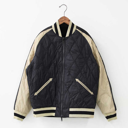 TAION[タイオン] REVERSIBLE -SKAJAN- DOWN JACKET [JK04JS] ジャパンスペシャル リバーシブル スカジャン ダウンジャケット・刺繍・虎・タイガー・ベロア素材・ナイロンジャケット・ミリタリー・クルーネック・ユニセックス・MEN'S / LADY'S [2025AW]