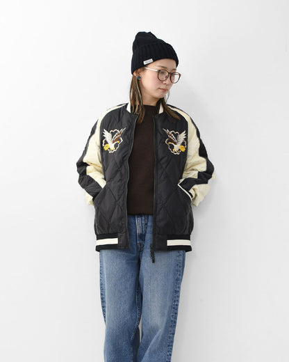 TAION[タイオン] REVERSIBLE -SKAJAN- DOWN JACKET [JK04JS-N1] ジャパンスペシャル リバーシブル スカジャン ダウンジャケット・刺繍・サテン・ナイロンジャケット・ミリタリー・クルーネック・ユニセックス・MEN'S / LADY'S [2025AW]