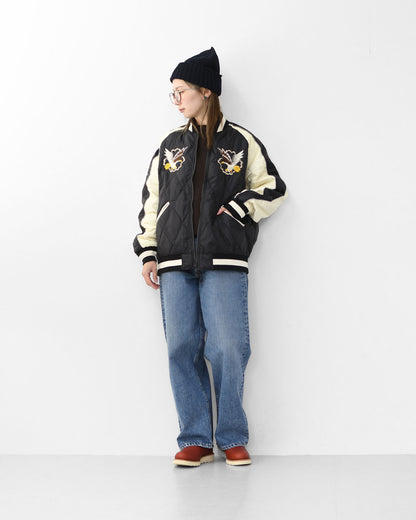 TAION[タイオン] REVERSIBLE -SKAJAN- DOWN JACKET [JK04JS-N1] ジャパンスペシャル リバーシブル スカジャン ダウンジャケット・刺繍・サテン・ナイロンジャケット・ミリタリー・クルーネック・ユニセックス・MEN'S / LADY'S [2025AW]