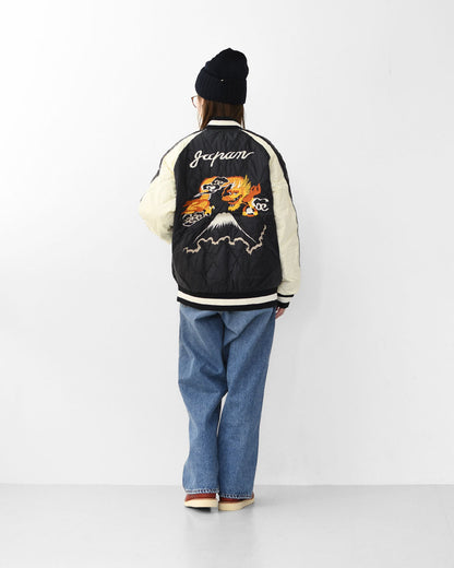 TAION[タイオン] REVERSIBLE -SKAJAN- DOWN JACKET [JK04JS-N1] ジャパンスペシャル リバーシブル スカジャン ダウンジャケット・刺繍・サテン・ナイロンジャケット・ミリタリー・クルーネック・ユニセックス・MEN'S / LADY'S [2025AW]