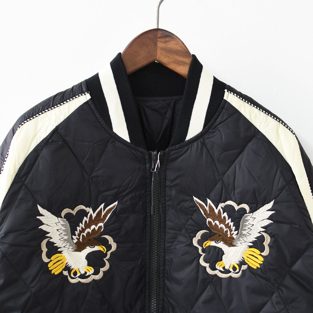 TAION[タイオン] REVERSIBLE -SKAJAN- DOWN JACKET [JK04JS-N1] ジャパンスペシャル リバーシブル スカジャン ダウンジャケット・刺繍・サテン・ナイロンジャケット・ミリタリー・クルーネック・ユニセックス・MEN'S / LADY'S [2025AW]